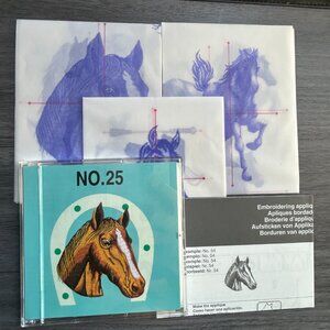 Video, Bernina Deco Brother Baby Lock Machine Embroidery Designs Card #25 Horses